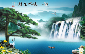 山水背景墙