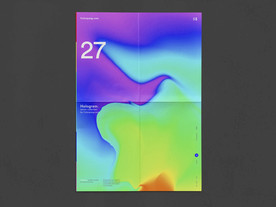 高清褶皱海报样vi机图片