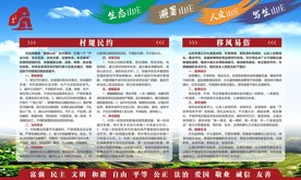 村规民约 移风易俗 展板