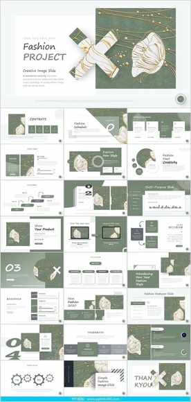 创意精美文艺通用PPT模板