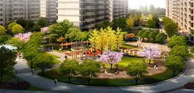 住宅小区 景观设计效果图