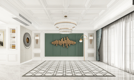 现代背景墙 客厅沙发背景摄影