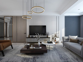 现代轻奢客厅效果图