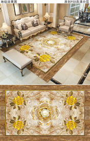 欧式花纹复古简欧地毯