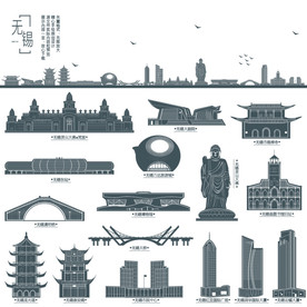 无锡地标建筑剪影