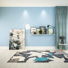 北欧简约沙发茶几背景墙摄影墙