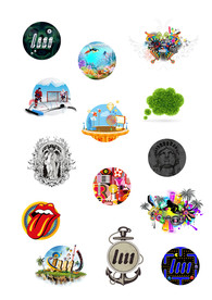 创意图形贴纸徽章图标设计