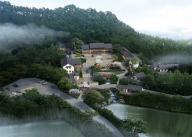 度假山庄景观规划效果图