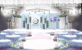 蓝色清新婚礼