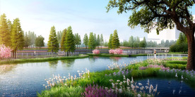 湿地公园城市景观效果图