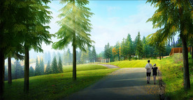 生态旅游公园景观效果图