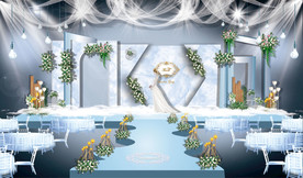 蓝色大理石婚礼