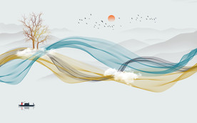 新中式电视背景墙