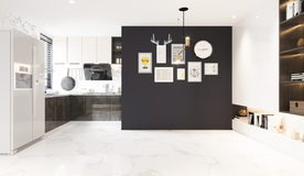 现代北欧背景墙餐厅空景摄影墙