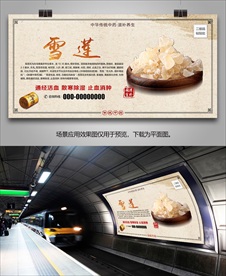 雪莲宣传海报灯箱展板展架挂画