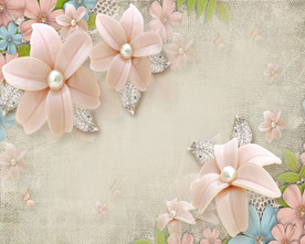 3D立体浮雕花卉图片