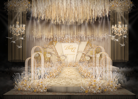 香槟金色婚礼仪式区
