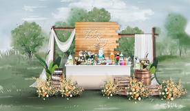 户外婚礼甜品区