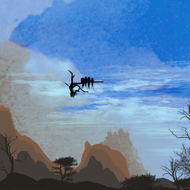 水墨山水画意境山水画禅境山水画