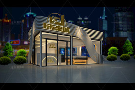 户外展厅设计3D模型（含PS）