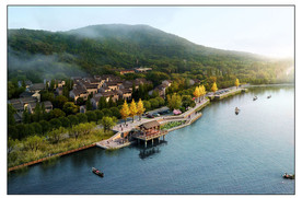 河道护坡 道路效果图