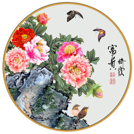 原创高清手绘牡丹装饰画