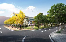 学校校园园林景观绿化效果图