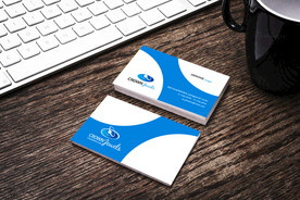 简约通用名片双面PSD展开图