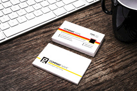 简约通用名片双面PSD展开图