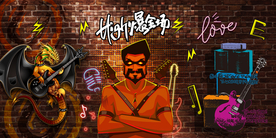 手绘音乐主题装饰画背景墙