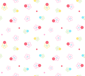 简单精致圆点小花朵