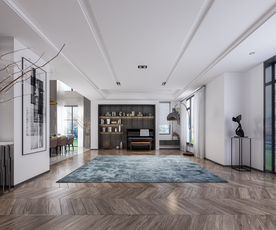 现代客厅沙发背景墙