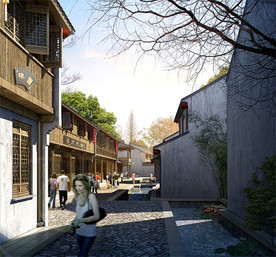 古镇街道商业效果图