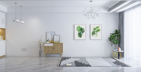 北欧客厅沙发背景墙