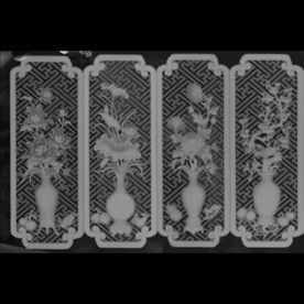 梅兰竹菊灰度图