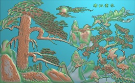 精雕 松树
