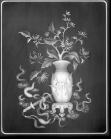 花瓶灰度图