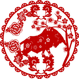 《2021》 牛剪纸