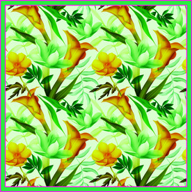 方巾 漂亮手绘花 分层