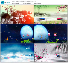 彩蝶飞舞 舞蹈舞台大屏背景视频