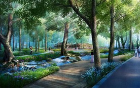 生态游园景观效果图