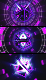 时尚动感多边体舞台背景视频