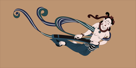 敦煌莫高窟壁画弹古筝飞天