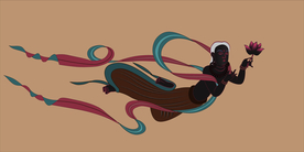 莫高窟329窟初唐乐队黑飞天