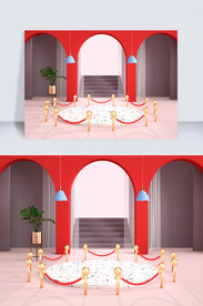 C4D电商海报banner