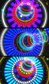 圆形动感隧道舞台背景