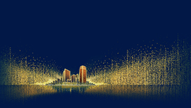 高端地产品牌城市背景板