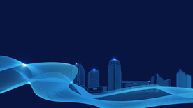 高端地产品牌质感线条城市背景板