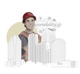 高端地产企业品牌插画元素