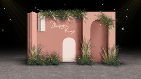 高级粉婚礼迎宾区